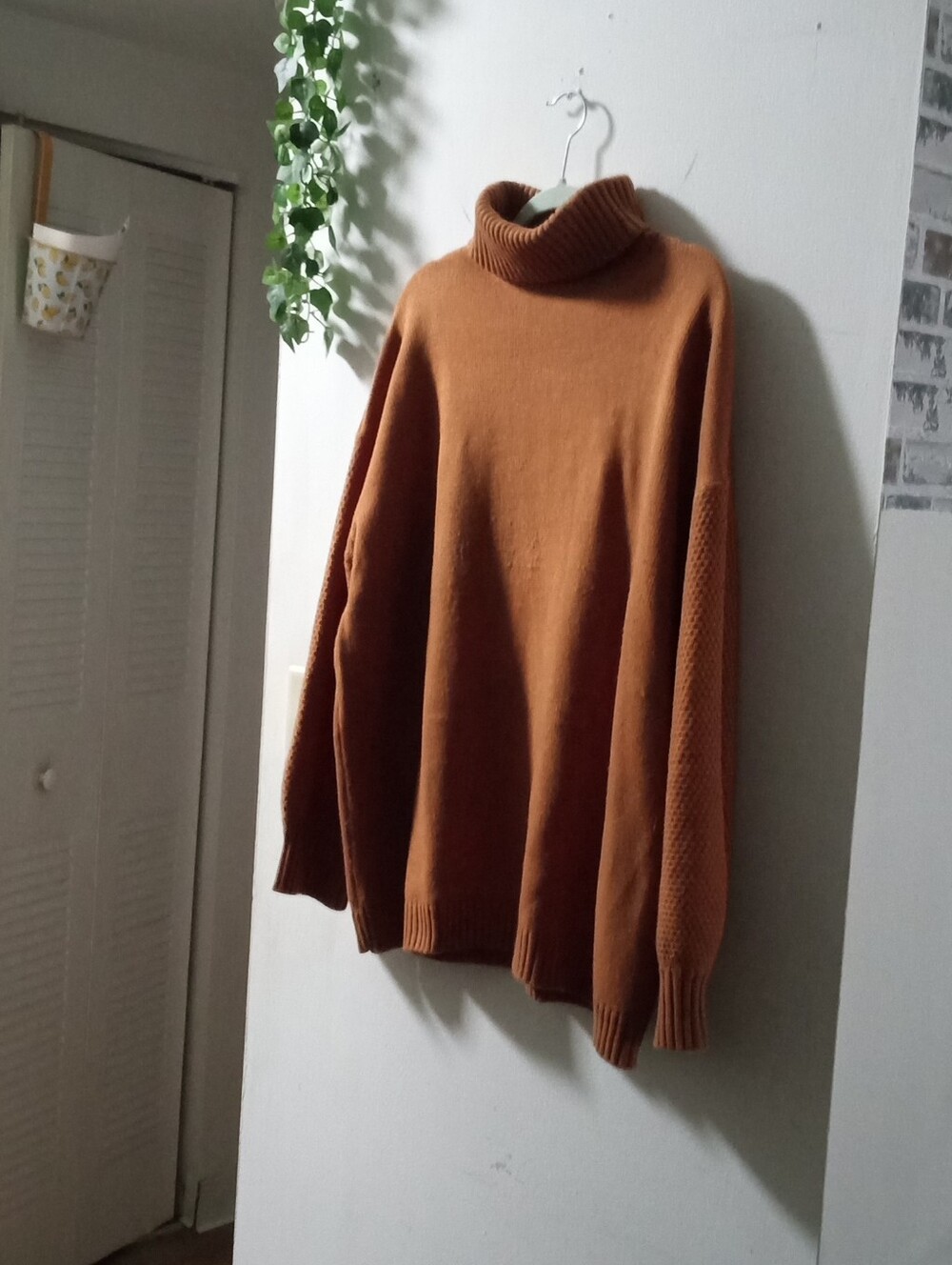 Hanna Nikole Turtleneck Sweater - Rust Brown